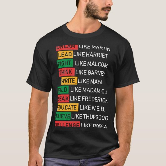 黒人歴史月間アフリカ系アメリカ人カントリーセレブ Tシャツ (正面)