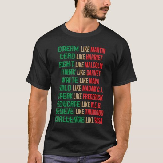 黒人歴史月間アフリカ系アメリカ人カントリーセレブ Tシャツ (正面)