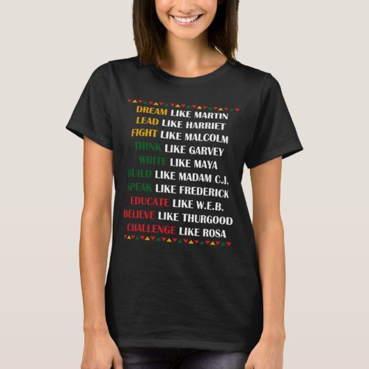 黒人歴史月間アフリカ系アメリカ人カントリーセレブ Tシャツ (正面)