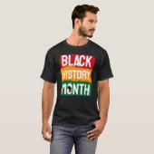 黒人歴史月間アフリカ系アメリカ人カントリーセレブ Tシャツ (正面フル)