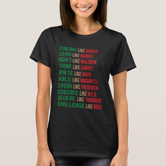 黒人歴史月間アフリカ系アメリカ人カントリーセレブ Tシャツ (正面)