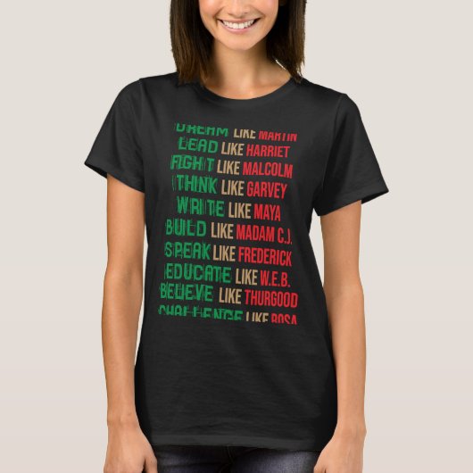 黒人歴史月間アフリカ系アメリカ人カントリーセレブ Tシャツ (正面)