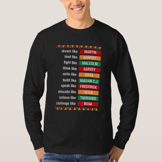 黒人歴史月間アフリカ系アメリカ人カントリーセレブ Tシャツ (正面)