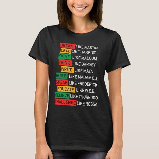黒人歴史月間アフリカ系アメリカ人カントリーセレブ Tシャツ (正面)