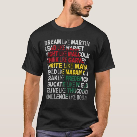 黒人歴史月間アフリカ系アメリカ人カントリーセレブ Tシャツ (正面)