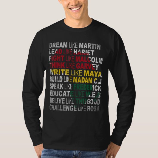 黒人歴史月間アフリカ系アメリカ人カントリーセレブ Tシャツ (正面)