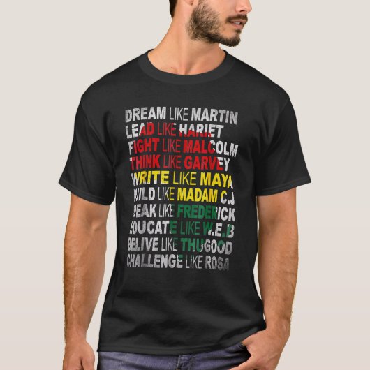 黒人歴史月間アフリカ系アメリカ人カントリーセレブ Tシャツ (正面)