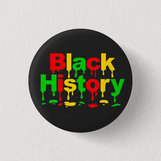 黒人歴史月間アフリカ系アメリカ人男性キッド 缶バッジ (正面)