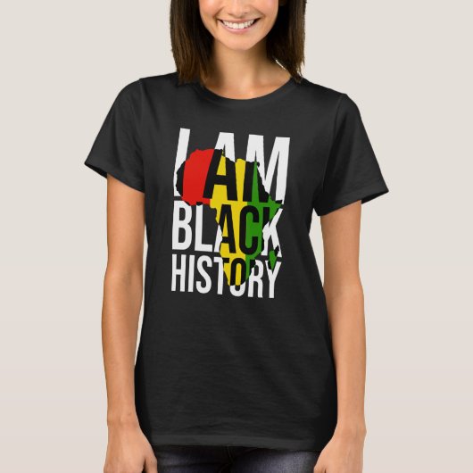 黒人歴史月間アフリカ系アメリカ人黒人史 Tシャツ (正面)