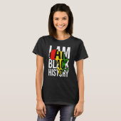黒人歴史月間アフリカ系アメリカ人黒人史 Tシャツ (正面フル)
