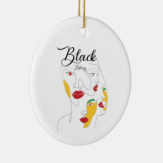 黒人歴史月間アフリカ系アメリカ人 セラミックオーナメント (右)