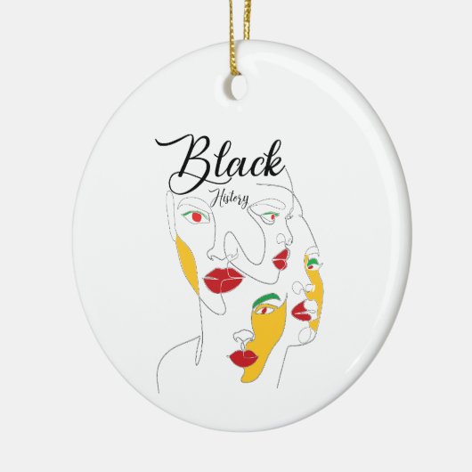黒人歴史月間アフリカ系アメリカ人 セラミックオーナメント (左)