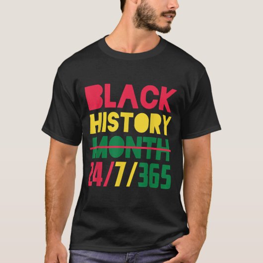 黒人歴史月間アフリカ系アメリカ人 Tシャツ (正面)