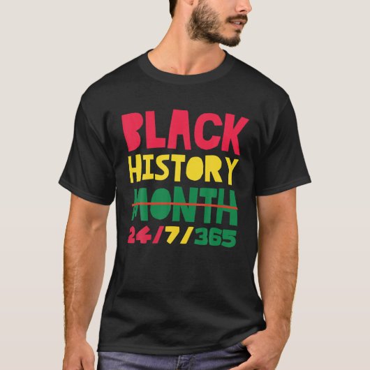 黒人歴史月間アフリカ系アメリカ人 Tシャツ (正面)