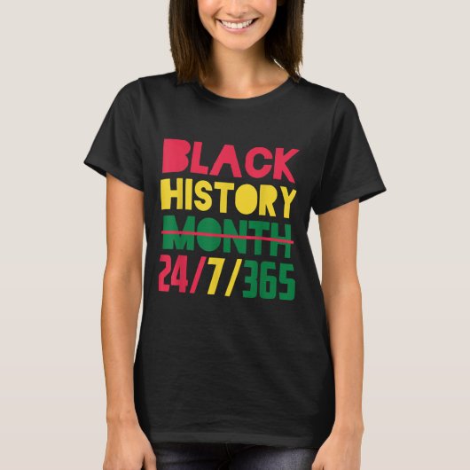 黒人歴史月間アフリカ系アメリカ人 Tシャツ (正面)