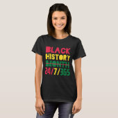黒人歴史月間アフリカ系アメリカ人 Tシャツ (正面フル)
