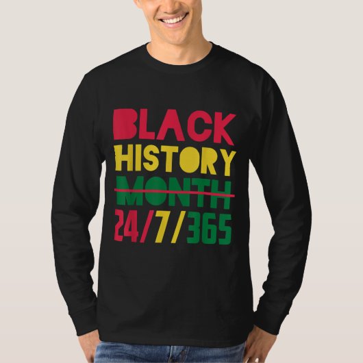 黒人歴史月間アフリカ系アメリカ人 Tシャツ (正面)