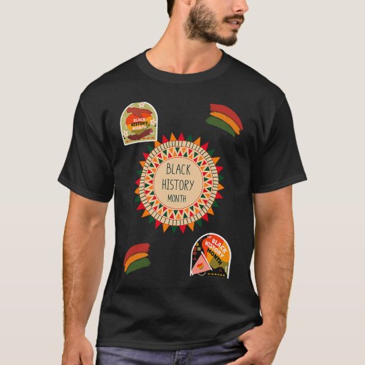 黒人歴史月間アフリカ系アメリカ人 Tシャツ (正面)