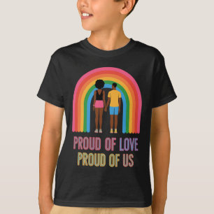 黒人歴史月間アフリカ黒人夫婦誇りを持ったアフア Tシャツ