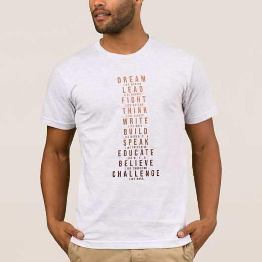 黒人歴史月間ドリームリード戦 Tシャツ (正面)