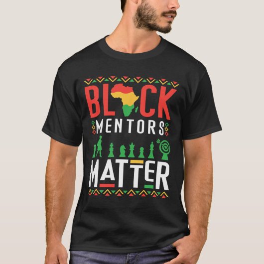 黒人歴史月間メンター問題アフリカ系アメリカ人 Tシャツ (正面)