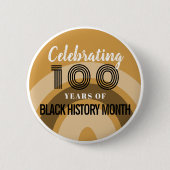 黒人歴史月間100周年を祝おう 缶バッジ (正面)