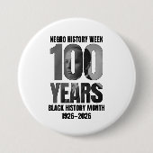 黒人歴史月間100周年 Negro+History+Week 缶バッジ (正面)