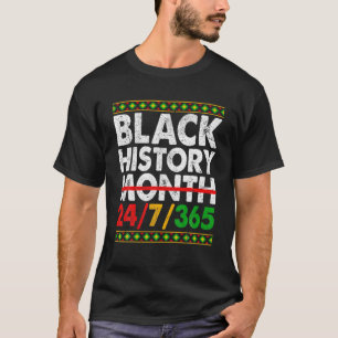 黒人歴史月間24/7/365アフリカ地図メラニン20 Tシャツ