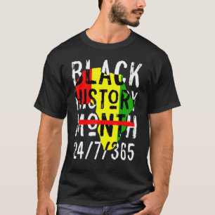 黒人歴史月間24 7 365女性素晴らし男性 Tシャツ