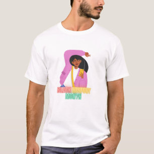 黒人歴史月間,アフリカ系アメリカ人女性デザイン Tシャツ