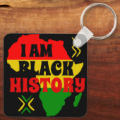 黒人歴史月間，アフリカ系アメリカ人 キーホルダー (裏面)