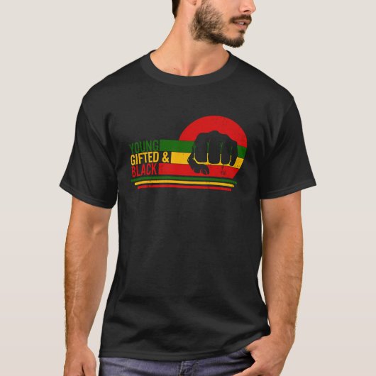 黒人歴史月間 アフロ 女性 BLM MLK Tシャツ (正面)