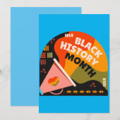 黒人歴史月間 カード - 中身が白 無地の招待状 (正面/裏面)