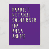 黒人歴史月間、有名な黒人女性リーダー ポストカード (正面)
