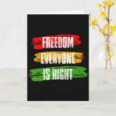 黒人歴史月間 自由 みんな 正解 プレム カード (黄色い花)