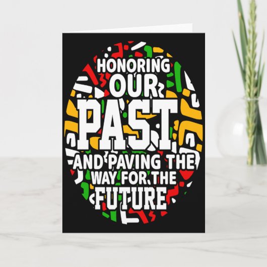 黒人歴史月間 過去への誇り T シャツ カード (正面)