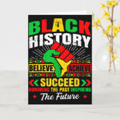 黒人歴史月間 Believe Achieve Succeed メラニ カード (黄色い花)