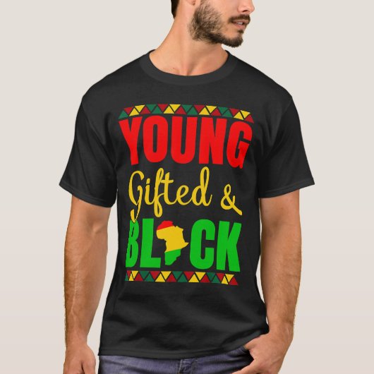 黒人歴史月青年男女少年少女 Tシャツ (正面)