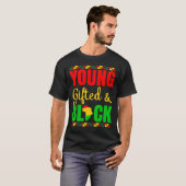 黒人歴史月青年男女少年少女 Tシャツ (正面フル)