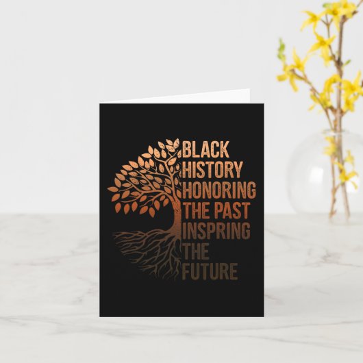 黒人歴史月顕彰過去インスパイアの未来 カード (黄色い花)