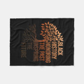 黒人歴史月顕彰過去インスパイアの未来 フリースブランケット (正面(横))