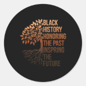 黒人歴史月顕彰過去インスパイアの未来 ラウンドシール (正面)