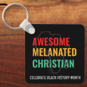 黒人歴史月黒人化素晴らしクリスチャン キーホルダー (正面)