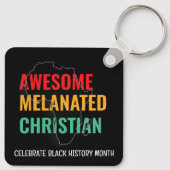 黒人歴史月黒人化素晴らしクリスチャン キーホルダー (裏面)