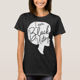 黒人歴史月黒人女性私は黒人歴史 Tシャツ
