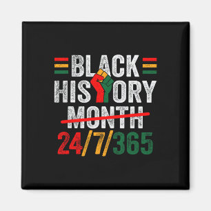 黒人歴史月24 7 365最初のアフリカの男性Wome マグネット