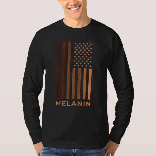黒人歴史歴史アメリカンブラッククイーンメラニン Tシャツ (正面)