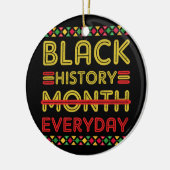 黒人歴史毎日アフリカンアメリカブラック セラミックオーナメント (左)
