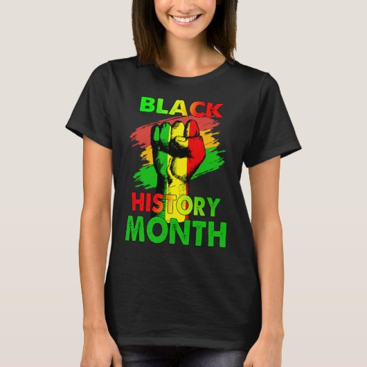 黒人歴史第1回ギフト女性 Tシャツ (正面)