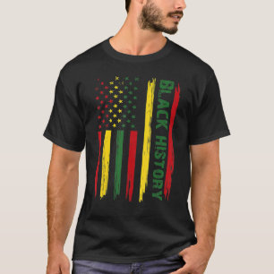 黒人歴史米国の国旗の月アフリカ系アメリカ人_1 Tシャツ